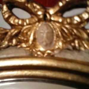 Antique Oval Mirror Gold 16 x 12 in